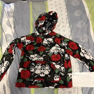Skull and Rose Hoodie Custom 1of1
